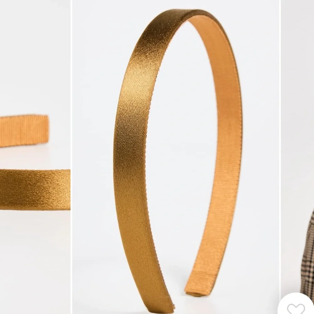 Jennifer Behr Satin Headband in Gold